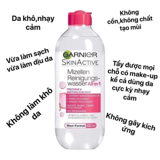 Nước tẩy trang Garnier Pháp 400ml
