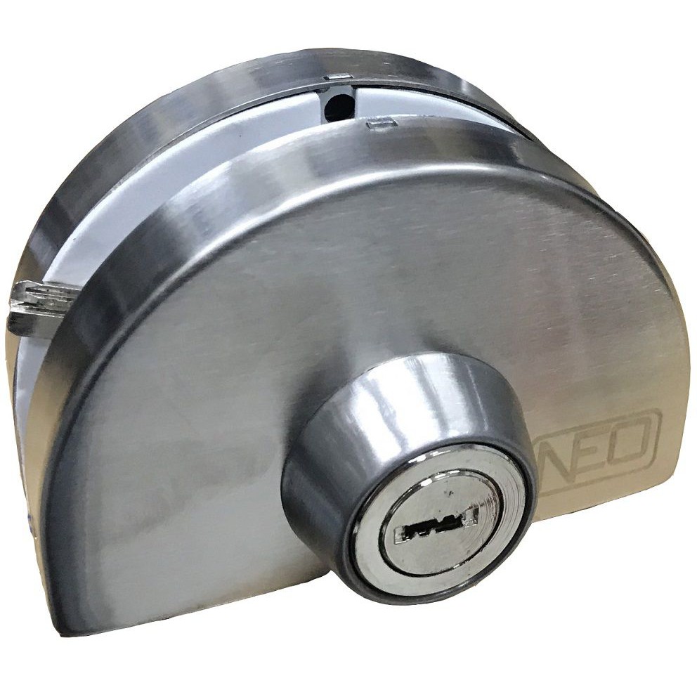 Khóa cửa lùa kính cường lực 2 / 1 cánh cánh inox 304 / Khóa Bán Nguyệt NewNeo
