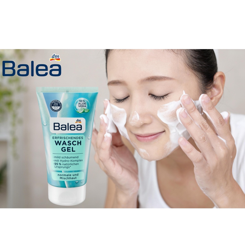 Sữa rửa mặt Balea 150ml dành cho da khô, da nhờn, da hỗn hợp, da mụn