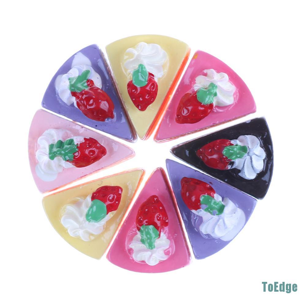 Set 10 Bánh Ngọt Giả Mini Bằng Nhựa Trang Trí Nhà Búp Bê Diy