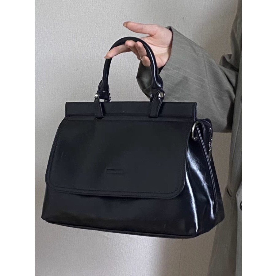 A.T.A Văn Học Retro Túi Đa Năng Kết Cấu Sáp Dầu Da Di Động Túi Đi Lại Nữ