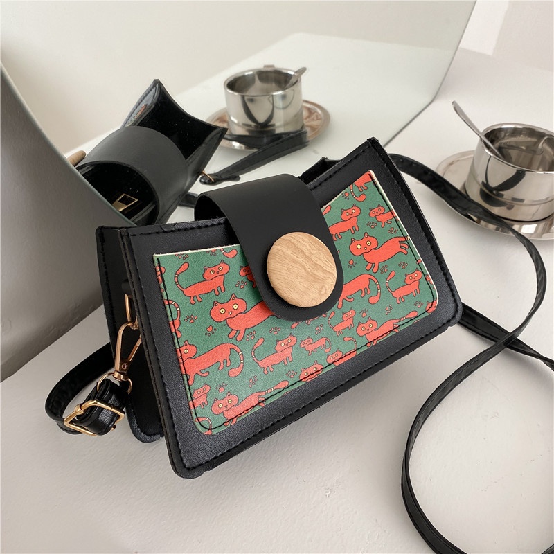 IELGY Túi Đeo Vai/Xách Tay In Họa Tiết Đơn Giản Thời Trang Cho Nữ