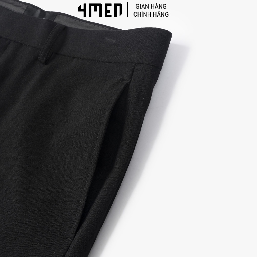 Quần Tây Nam Slimfit Basic Pocket 4MEN QT043 Trơn màu basic dễ mix đồ, form đứng tôn dáng, vải sợi tổng hợp thoáng mát