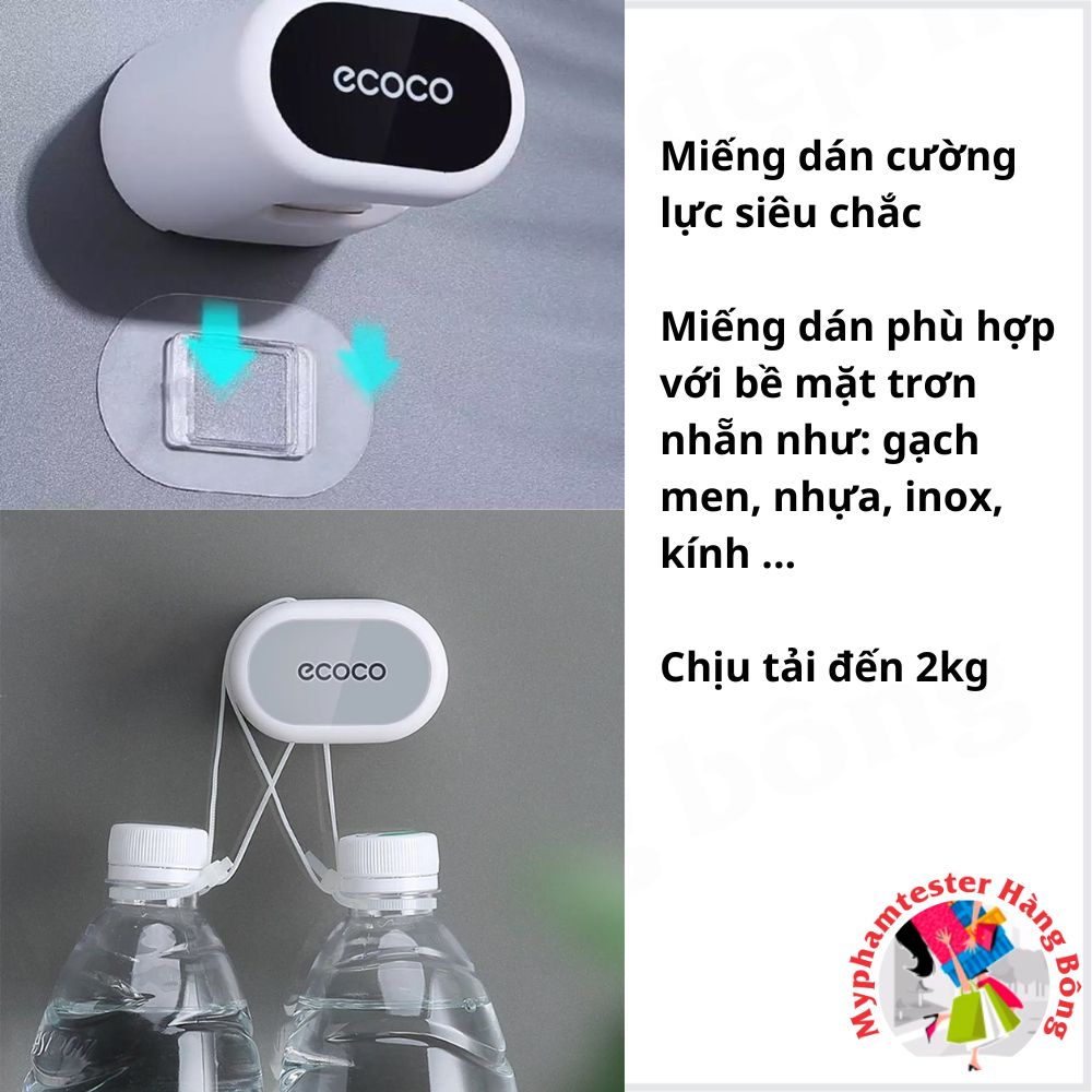Móc treo chổi dán cường lực Ecoco chính hãng cao cấp, đồ gia dụng thông minh tiện ích