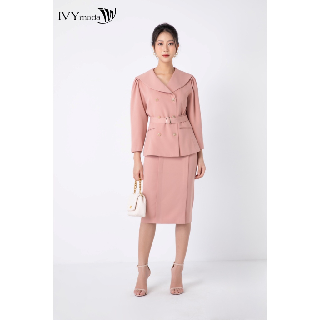 [NHẬP WABRTL5 GIẢM 10% TỐI ĐA 50K ĐH 250K ]Áo vest nữ cổ 2 ve cách điệu IVY moda MS 67M6046