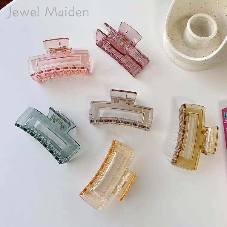 Kẹp gắp đồ ăn hình vuông bằng nhựa trong suốt thời trang