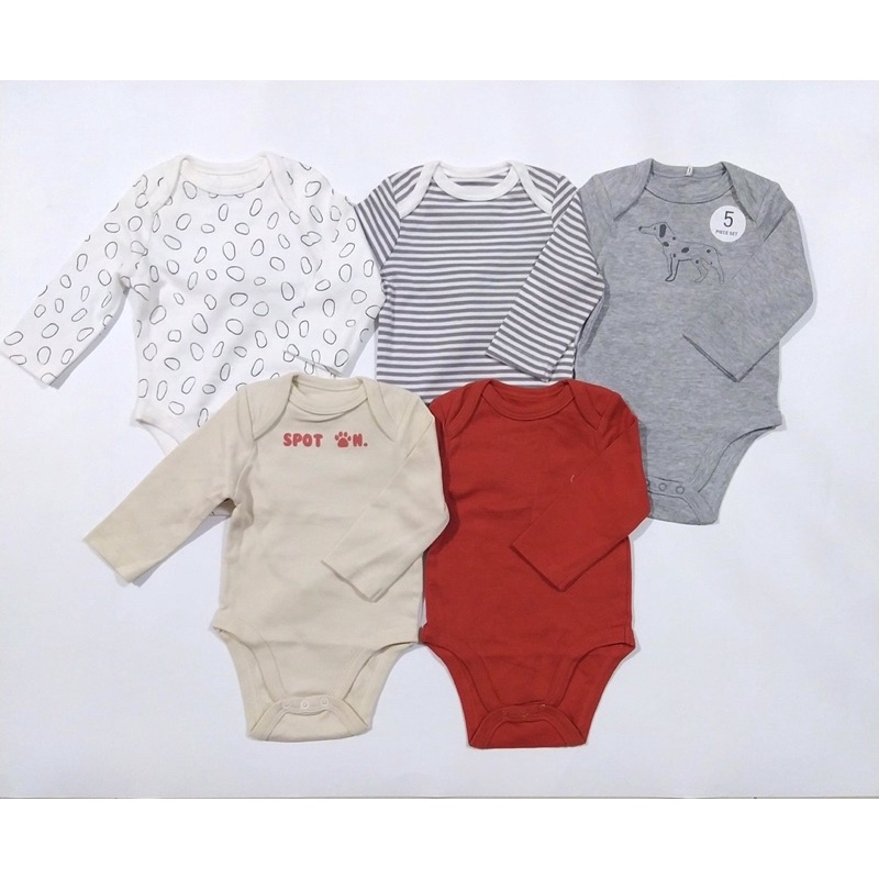 SET 5 BODY DÀI TAY HÃNG CASTRO DƯ XỊN CHẤT VẢI DÀY DẶN 0-18M