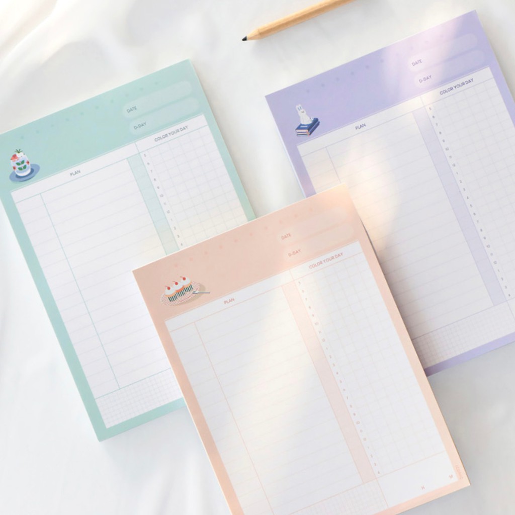 Giấy note/ Notepad ICONIC Haru study planner A5 - lên kế hoạch học tập hàng ngày