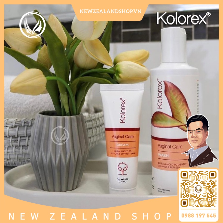Kem thoa dưỡng ẩm vùng kín, kem bôi ngứa, nấm candida Kolorex Vaginal Cream new zealand 50g