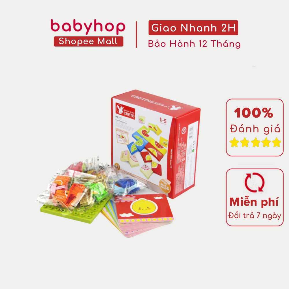 Bộ đồ chơi Xếp Hình Creto - Ghép Hình Hoa Quả