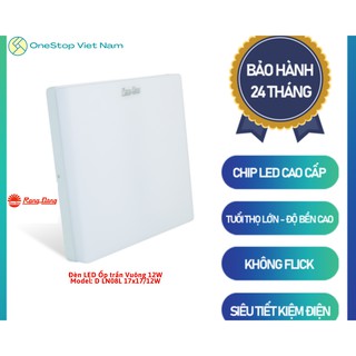 Bóng đèn led vuông ốp, gắn trần 12w rạng đông ln08l 17x17/12w