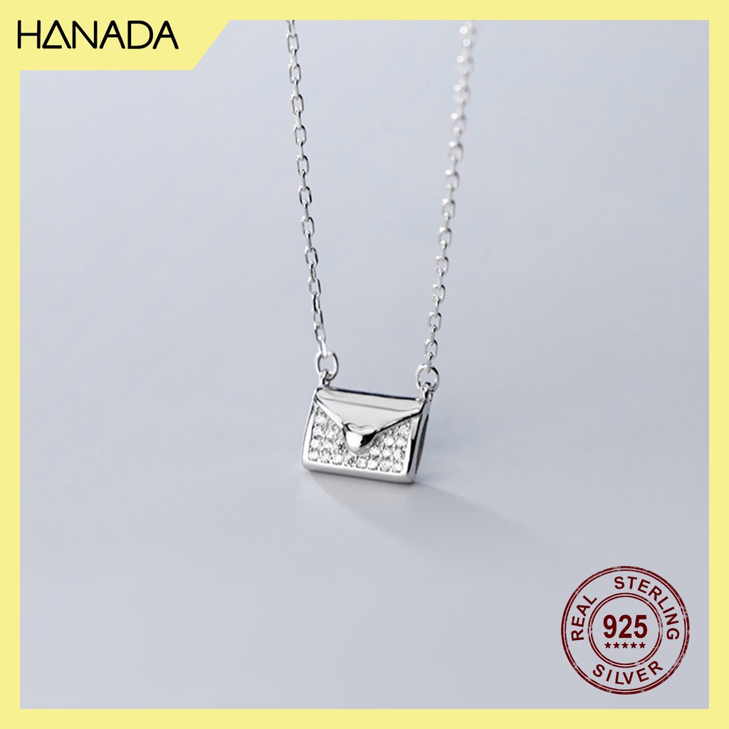 Dây Chuyền Bạc 925 Hanada N-2-S-0168 Ví Nữ Đính Đá