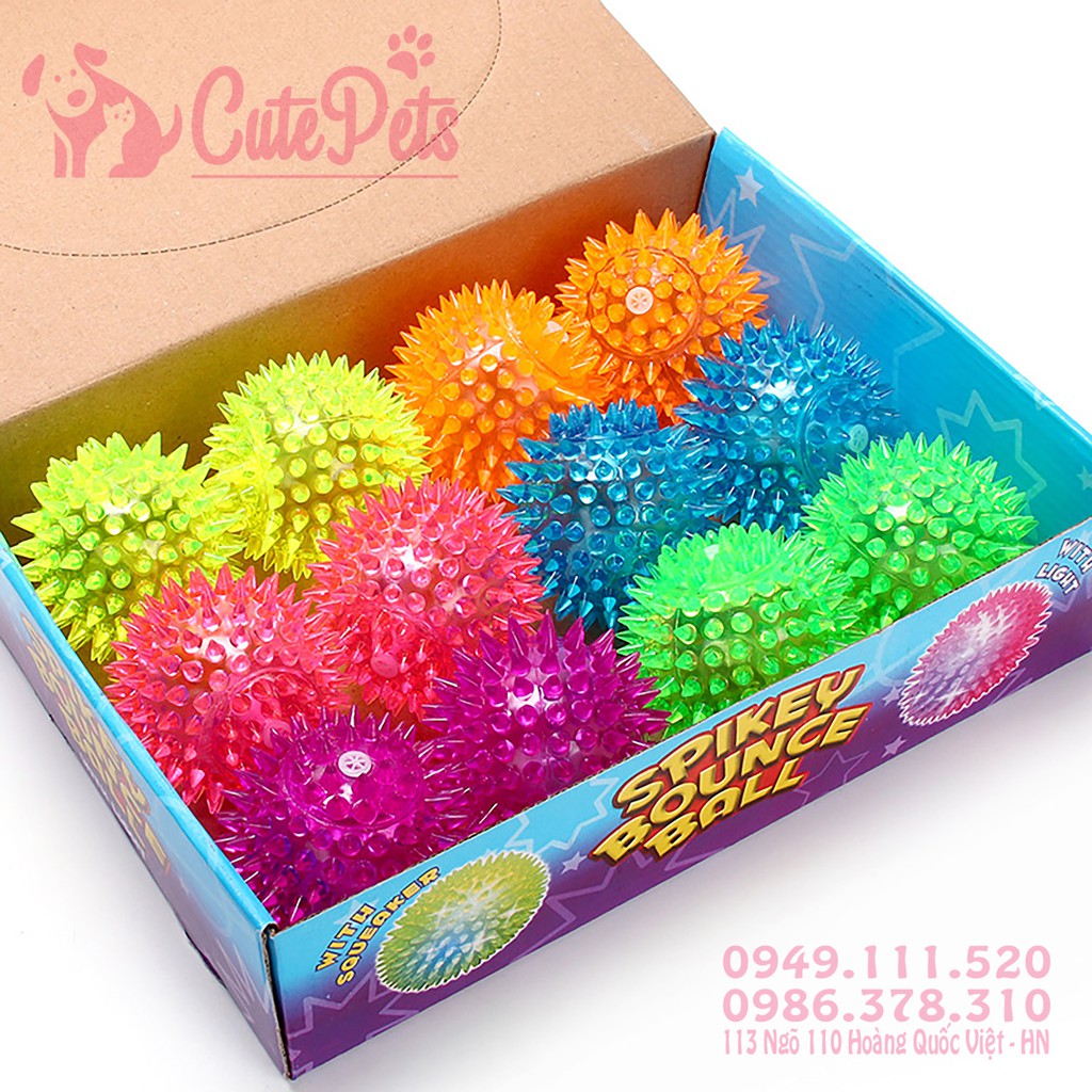 Bóng chút chít gai phát sáng dành cho thú cưng - CutePets Phụ kiện chó mèo Pet shop Hà Nội