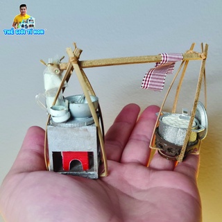 Mô hình xe hàng rong sài gòn xưa tí hon - thế giới tí hon- gánh tàu hủ hr20