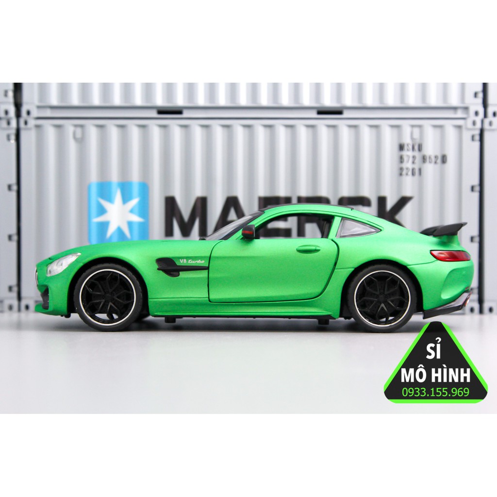 [ Sỉ Mô Hình ] Xe mô hình siêu xe Mercedes AMG GTR 1:24 Xanh