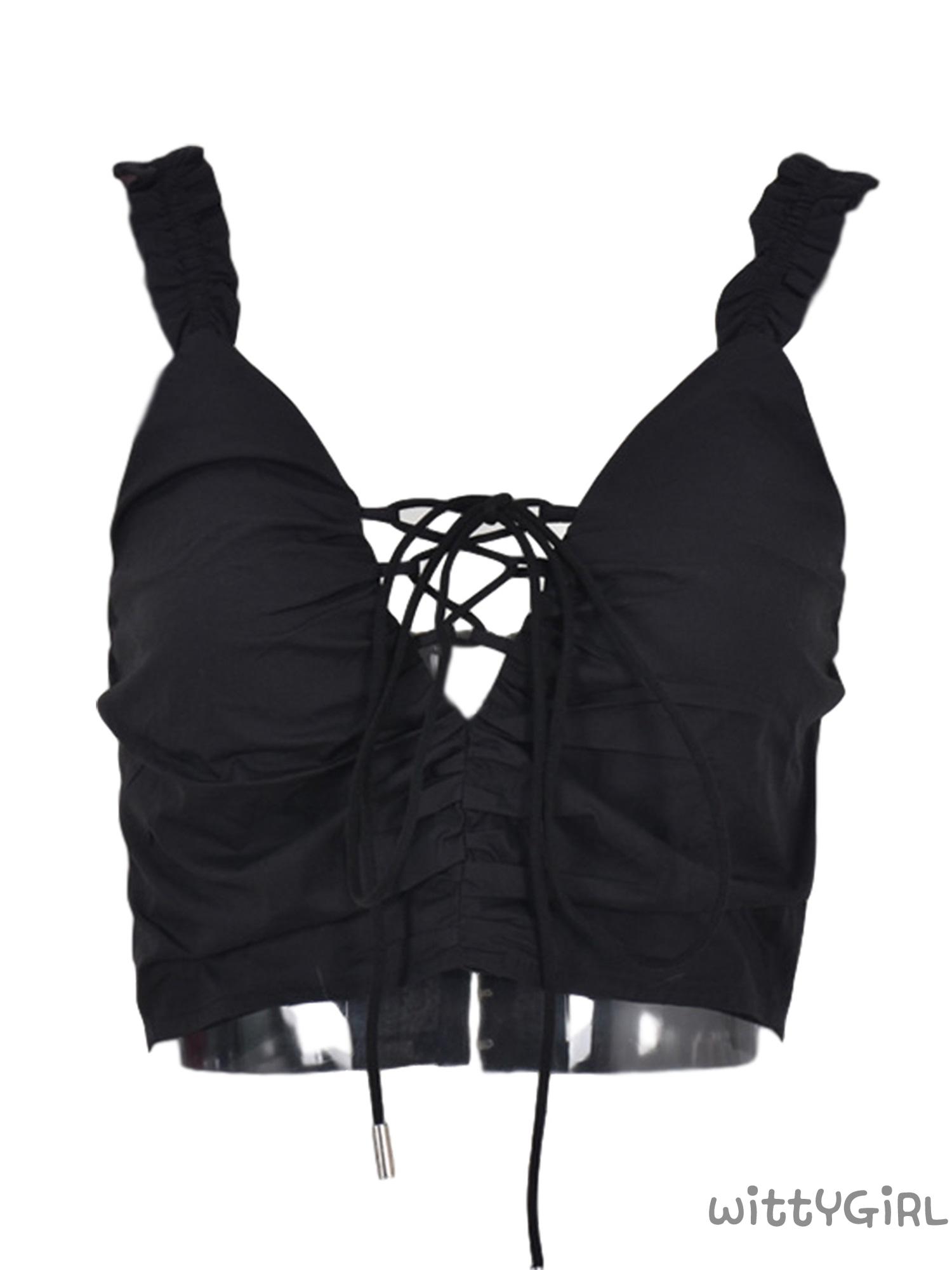 Áo Lửng Không Tay Cổ Chữ V Gợi Cảm Cho Nữ | BigBuy360 - bigbuy360.vn