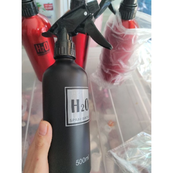 Bình xịt nước cắt tóc H2O chất liệu nhôm và nhựa