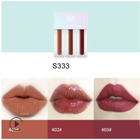 [Hoàn xu 50%] HOLD LIVE - SET 3 SON KEM TRICOLOR FOG MATTE LIP