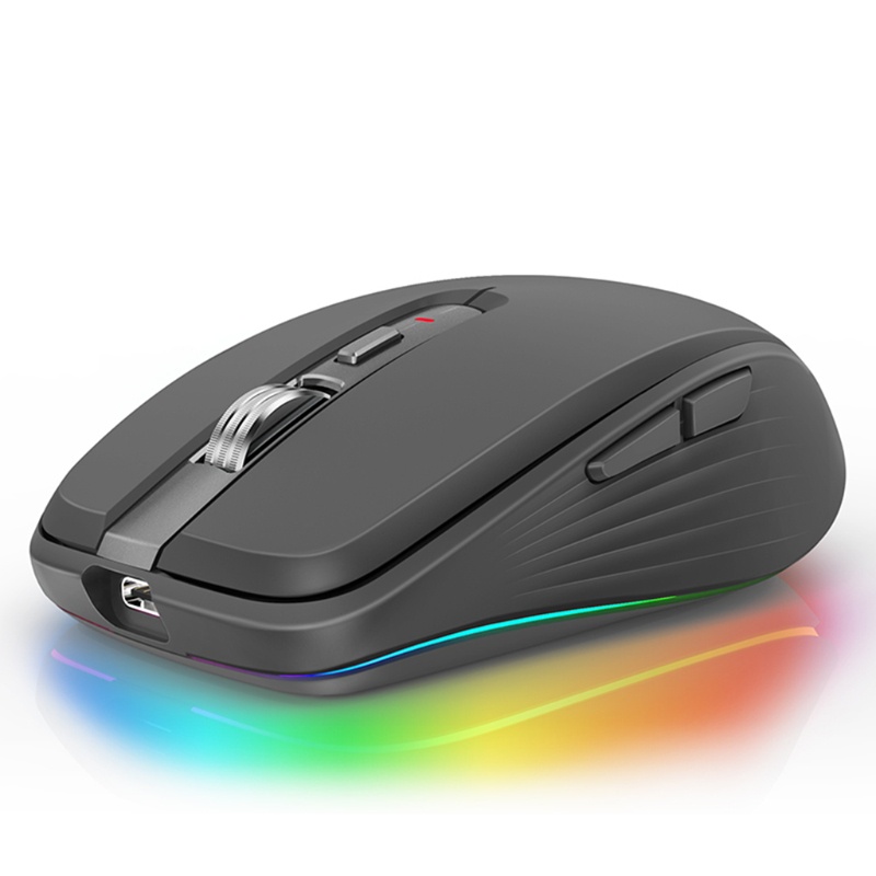 Chuột Quang Không Dây 2.4G RGB 2400dpi Cho Laptop Notebook PC