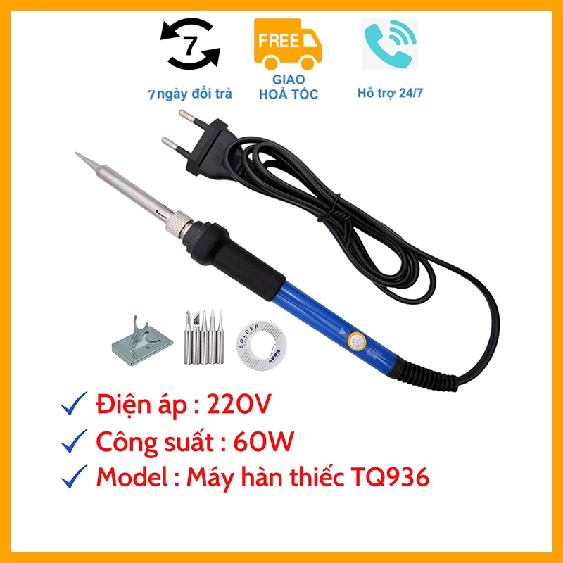 Mỏ hàn thiếc, mày hàn thiếc điều chỉnh nhiệt độ cầm tay mini TQ936 220v 60w hàn linh kiện điện tử