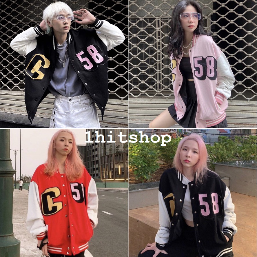 [Mã WASTMAY giảm 15% tối đa 30K đơn 150K] Áo khoác BOMBER 58 Ulzzang Unisex 1hitshop