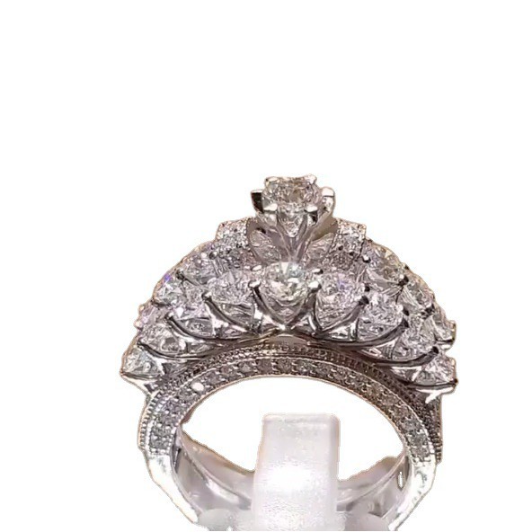Nhẫn cưới hợp kim đính đá zircon cho cặp đôi