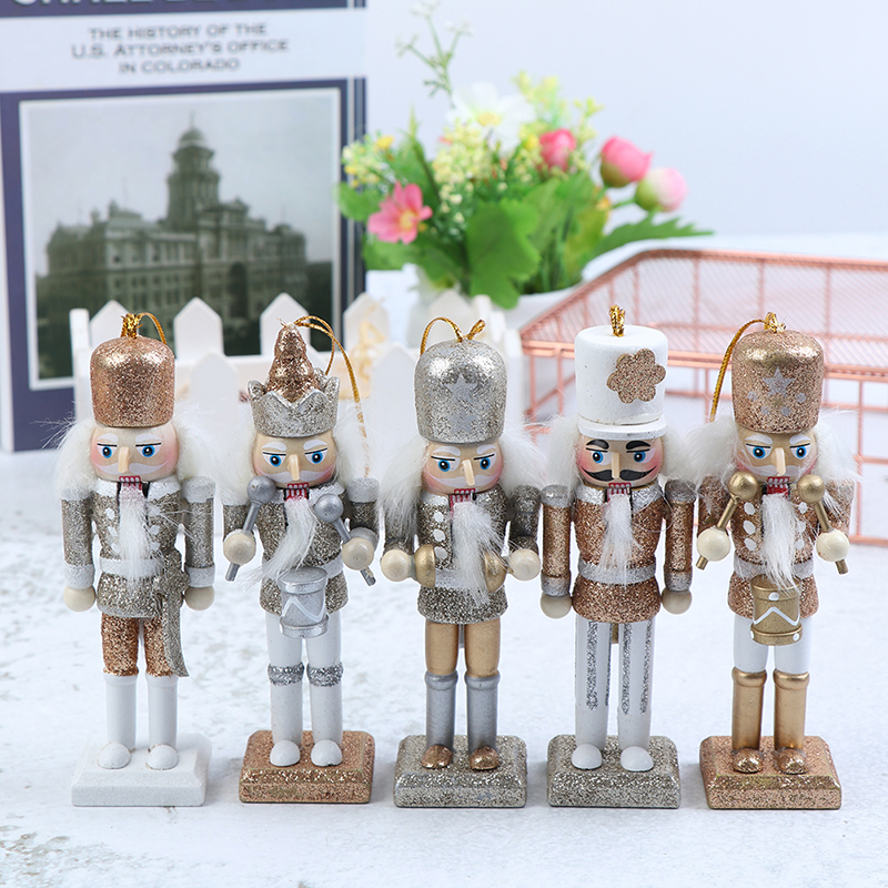 Set 1 / 5 Mô Hình Đồ Chơi Búp Bê Gỗ Nutcracker Kích Thước 12cm