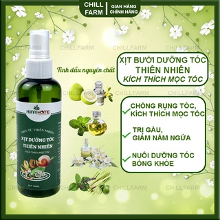 Xịt bưởi mọc tóc, xịt dưỡng tóc tinh dầu bưởi chống rụng tóc, giảm gàu 100ml
