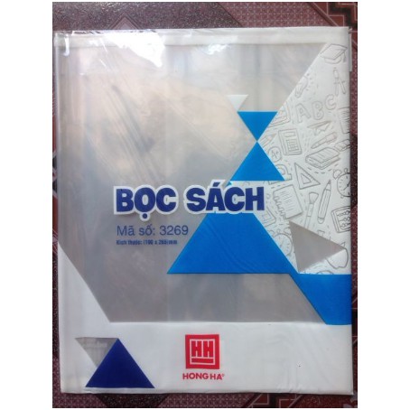 Bọc sách cấp 2, 3 Hồng Hà 3269 (190×265mm)