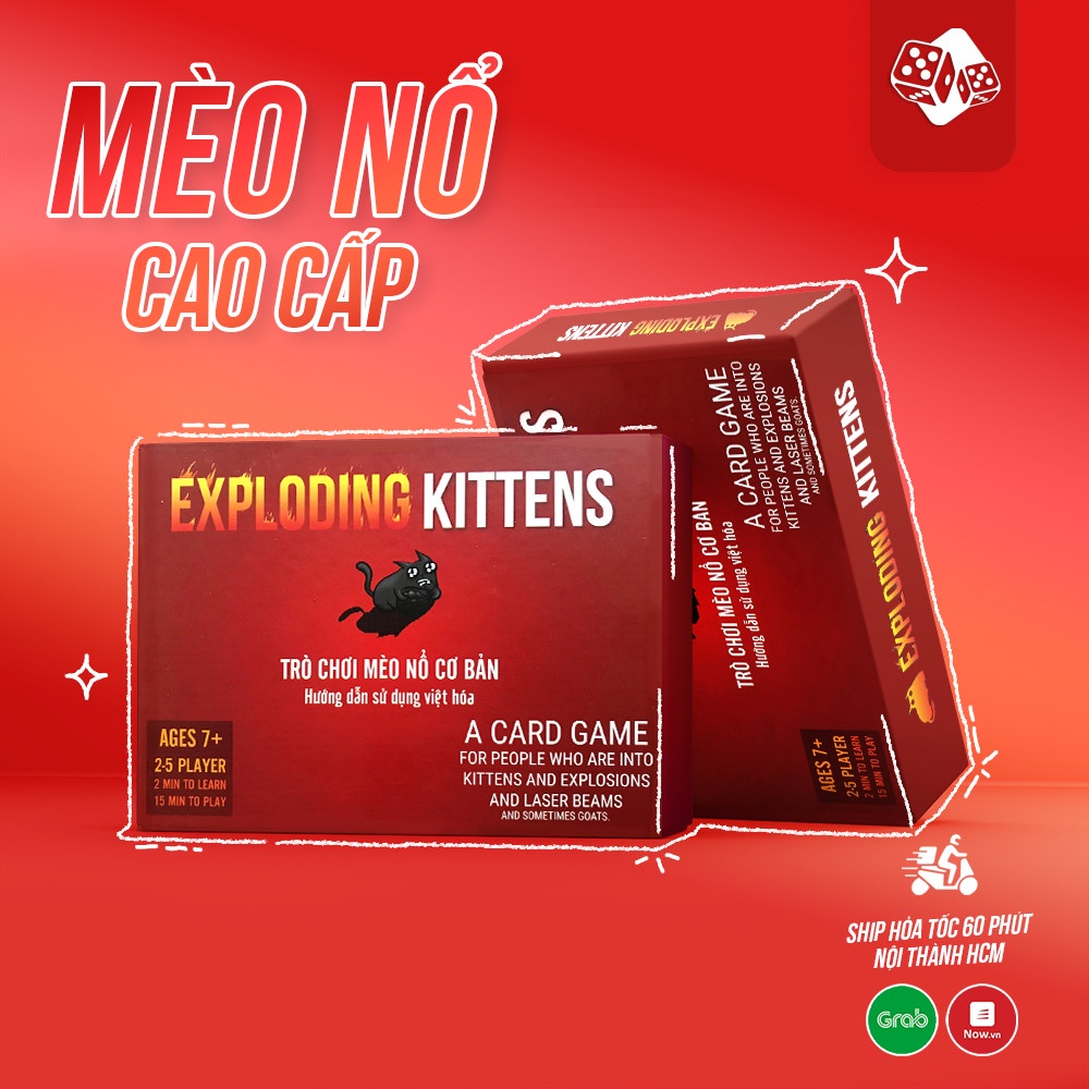 [Việt hóa] Mèo Nổ hộp cứng TOP BOARDGAME - Exploding Kittens BoardGame