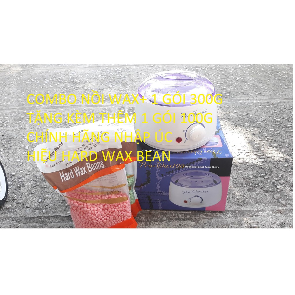 Nồi Nấu Sáp và 300g Sáp hardwax bean CHÍNH HÃNG