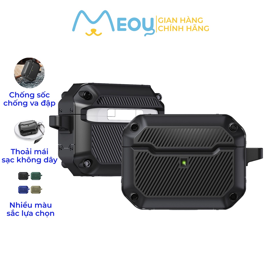 Case airpods pro và case airpods 2 Viền Carbon chất liệu silicon viền carbon chống bám bẩn - Tặng kèm móc treo