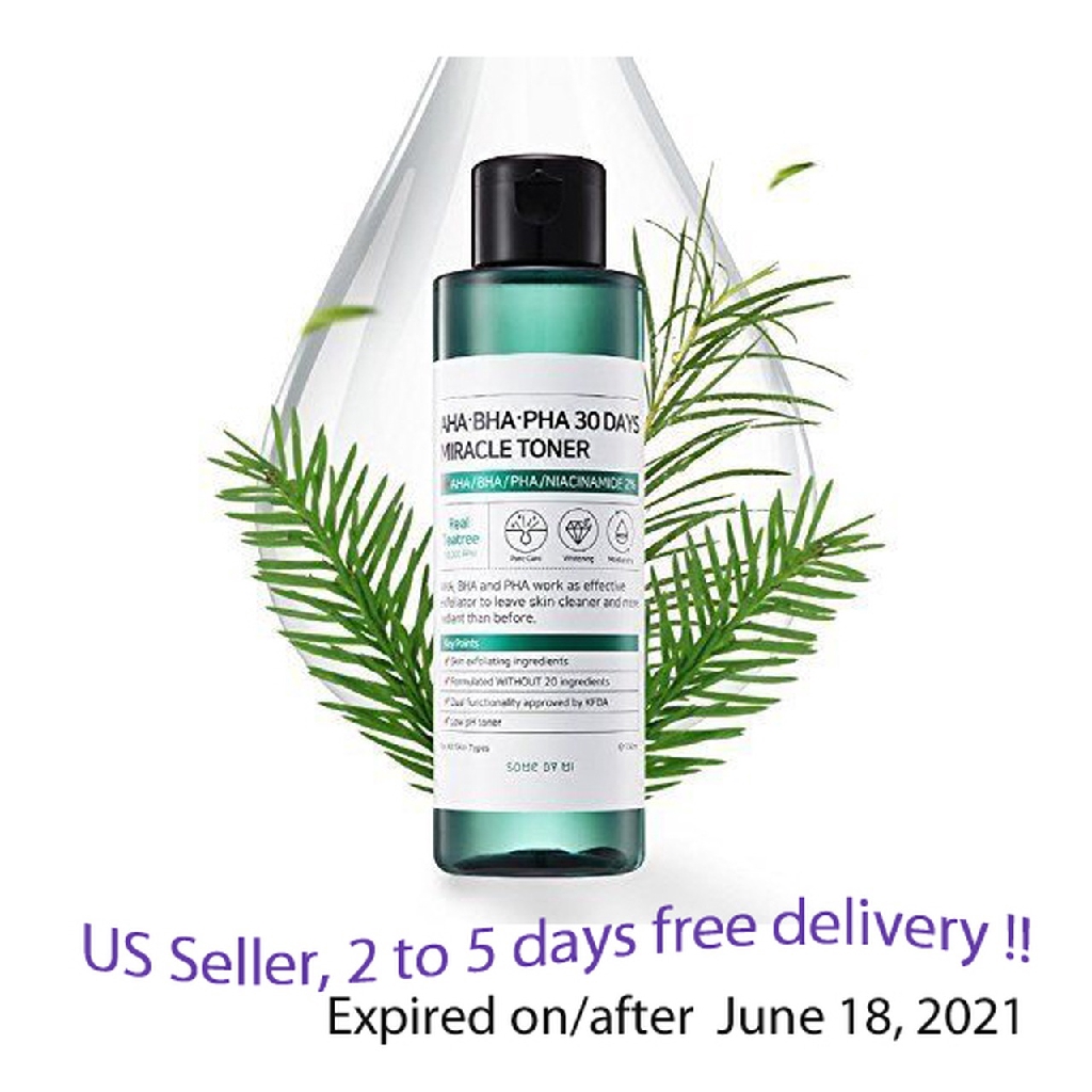 Nước hoa hồng hỗ trợ làm sạch mụn, điều tiết dầu nhờn some by mi aha bha pha 30 days miracle toner 150ml skin hub | BigBuy360 - bigbuy360.vn