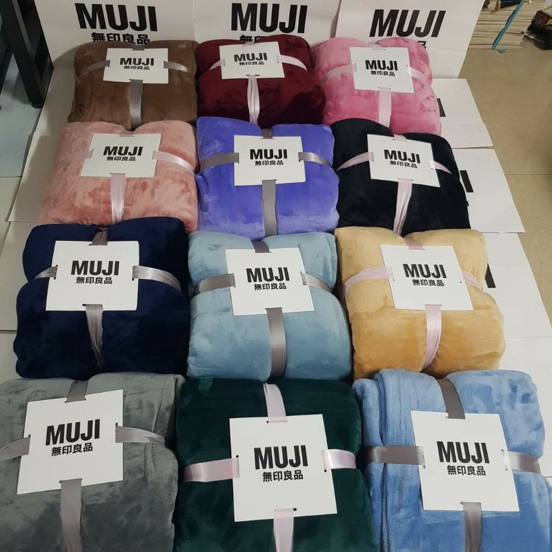 chăn lông thỏ muji 1 lớp