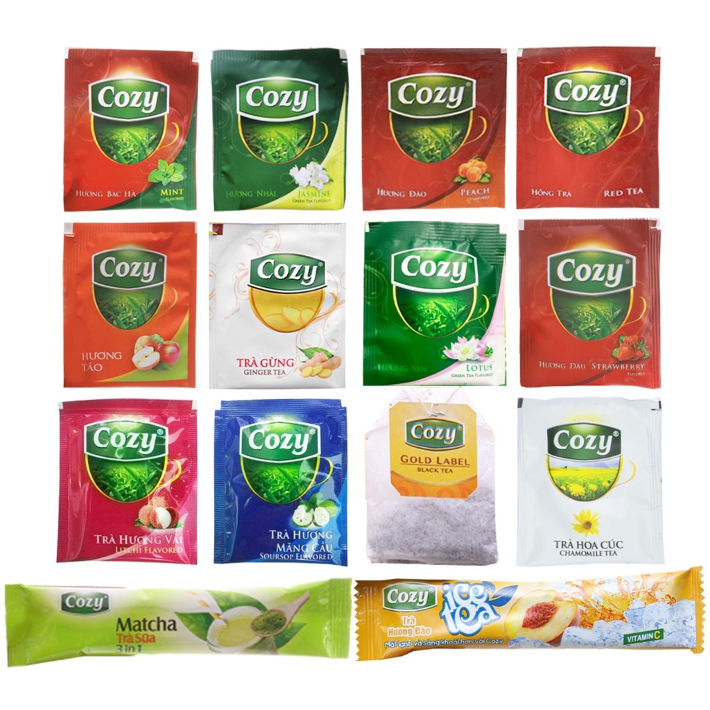 Trà Cozy dạng túi lọc hương trái cây đủ vị 50g