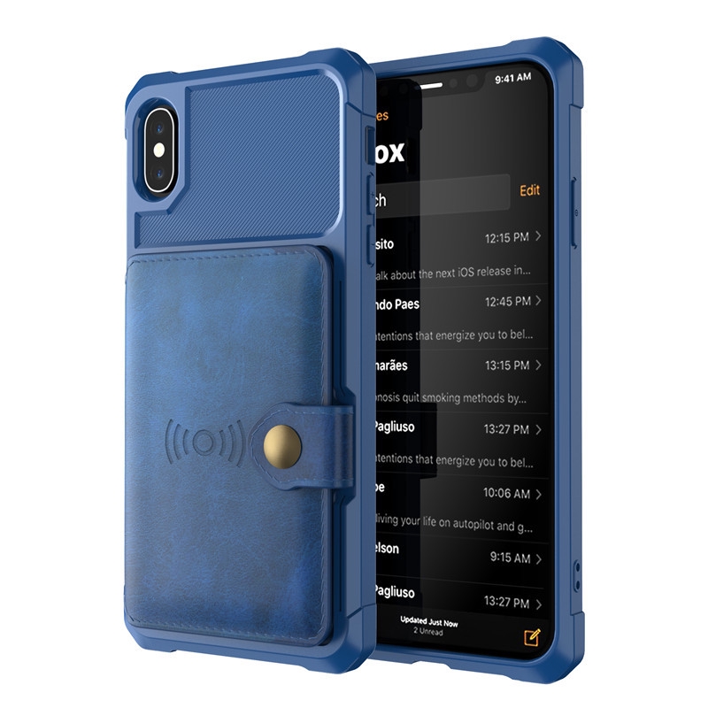 Ốp điện thoại lưng gắn ví phối giá đỡ tiện dụng cho iPhone 12 11 Pro Max X 6 6S Plus 7 8 plus XS MAX XR | BigBuy360 - bigbuy360.vn