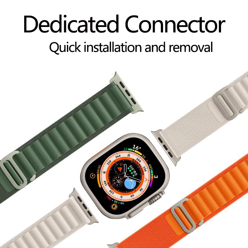 Dây Đeo Thay Thế Bằng Vải Ren Cho Đồng Hồ Thông Minh Apple Watch Ultra 49mm SE 8 7 6 5 3 45mm 41mm 42mm 38mm 44mm 40mm