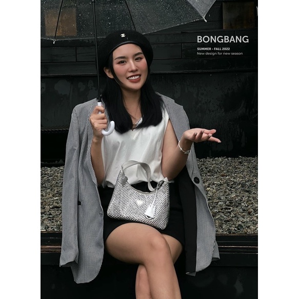 ÁO KHOÁC DẠ VEST KẺ ĐEN ZICZAC
