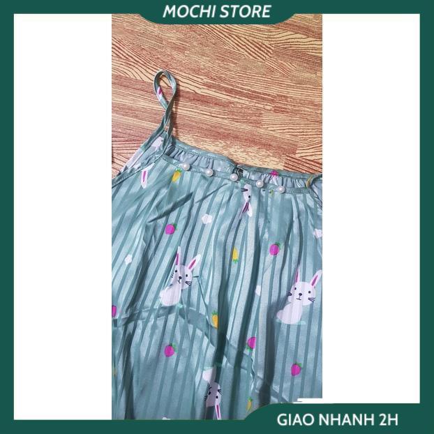 Đồ Mặc Nhà, Đồ Bộ, Bộ Yếm Nữ Quần Sọc Nhiều Họa Tiết Chất Satin Lụa Cao Cấp Form Dáng Dưới 60kg Mặc Vừa. | BigBuy360 - bigbuy360.vn