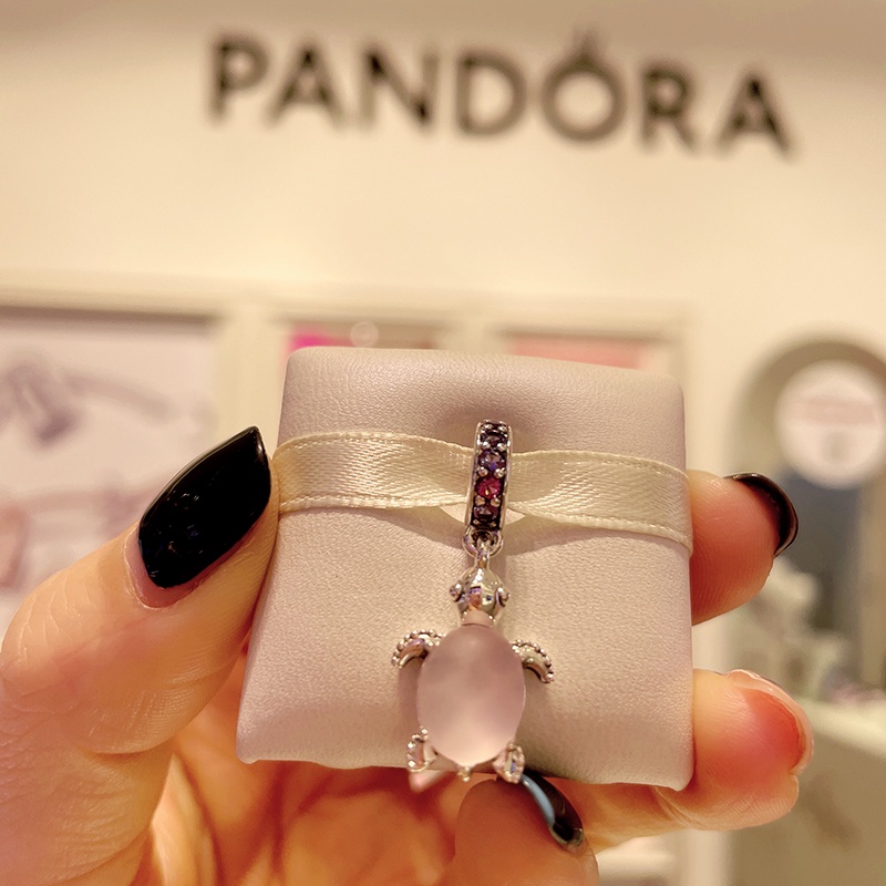 Mặt Dây Chuyền Hình Chú Rùa Màu Hồng Xinh Xắn Tự Làm