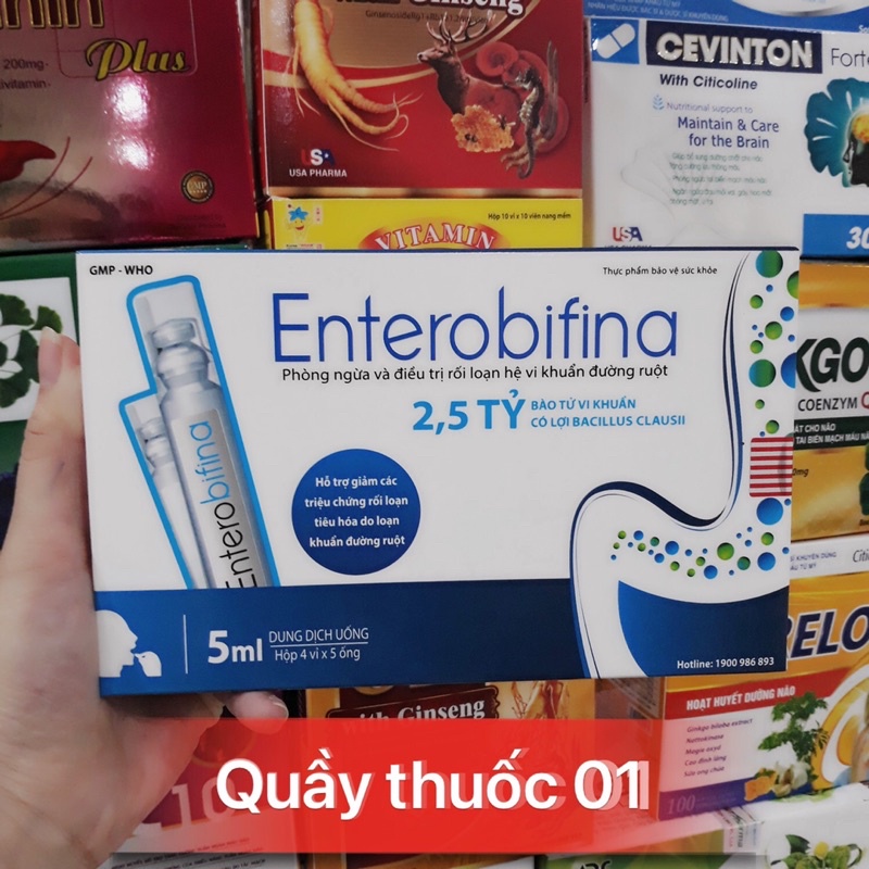 MEN VI SINH ỐNG ENTEROBIFINA CÂN BẰNG HỆ VI SINH ĐƯỜNG RUỘT HỘP 20 Ống