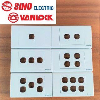 Mặt công tắc, mặt bít, mặt cb cóc, hạt công tắc, đế nổi, đế âm sino vanlock s18 các loại