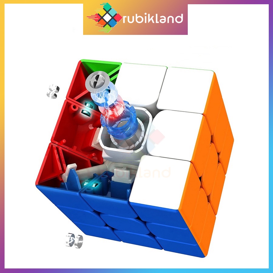 Rubik 3x3 RS3M 2021 Maglev MoYu MF3RS3 M Rubic Nam Châm 3 Tầng Stickerless Đồ Chơi Trí Tuệ Trẻ Em