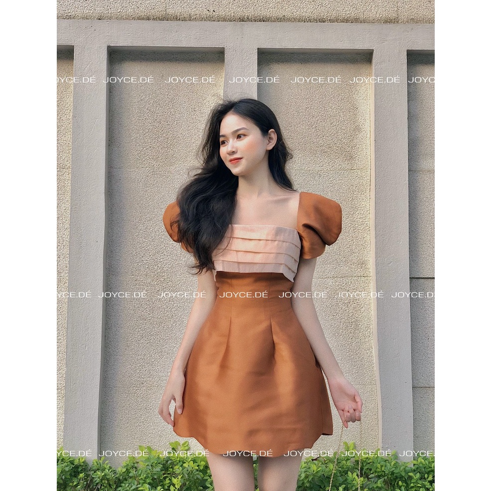 Váy tacta cổ vuông tay bồng xinh xắn JOYCE101