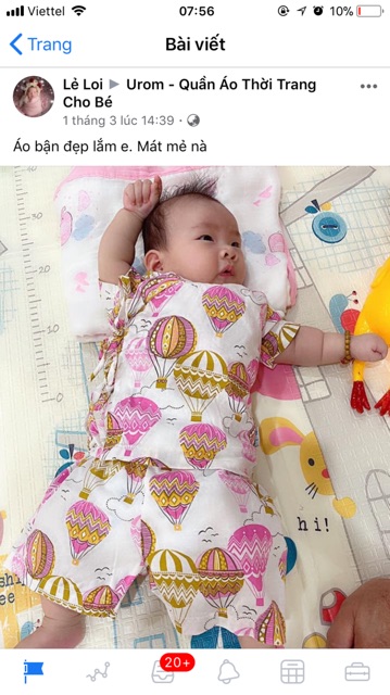 Bộ quần áo trẻ em thiết kế yukata vải xô Hàn mềm mát họa tiết đáng yêu cho bé từ 6 tháng đến 5 tuổi