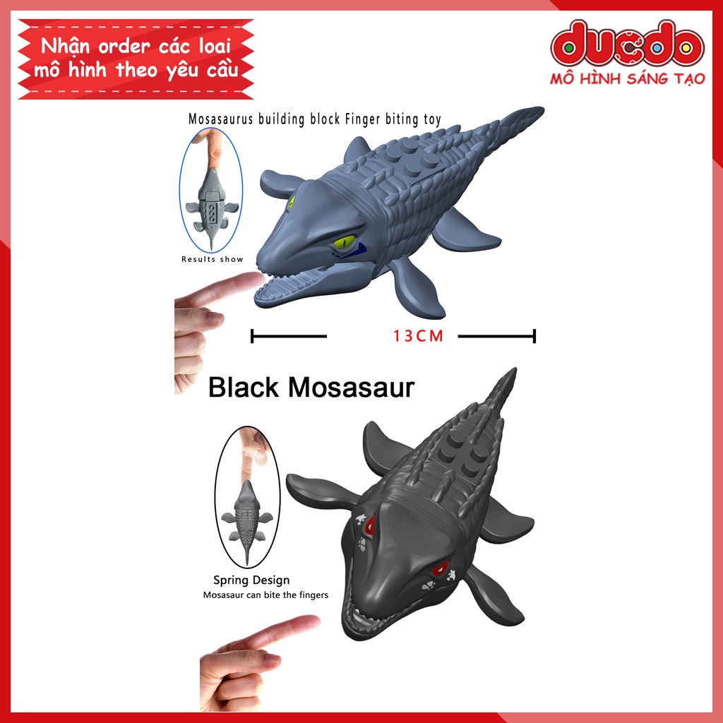 Khủng long Mosasaurus thằn lằn sông Meuse - Jurassic World - Đồ chơi Lắp ghép Xếp hình Minifigues Mini Mô hình