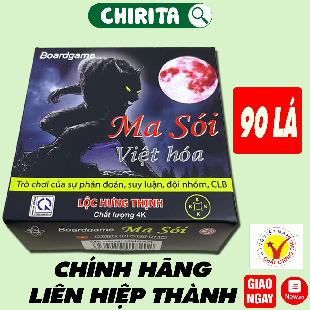 ☒❦ Bài Boardgame Ma Sói Việt Hóa Bản Chuẩn Đẹp - Bộ Giấy Cứng Cao Cấp