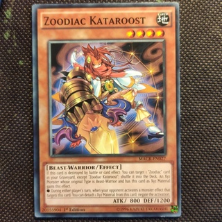 Thẻ bài yugioh: zoodiac kataroost - macr-en027