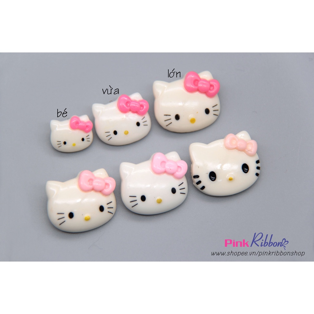 Charm hình nhựa mèo Hello Kitty các cỡ