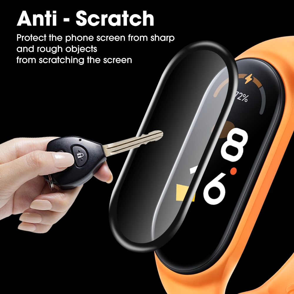 Miếng Dán 3D Trong Suốt Chống Trầy Bảo Vệ Màn Hình Cho Đồng Hồ Thông Minh Mi Band 7